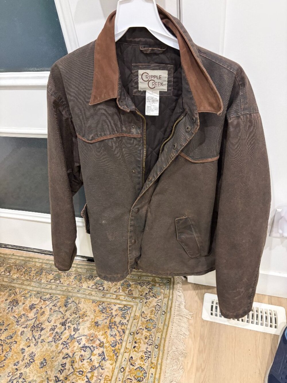 Cripple Creek ABBI American Bucking Bull Inc. Brown Chore Jacket